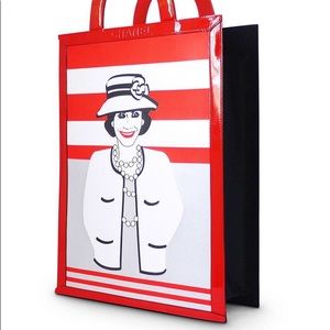 Chanel vintage red portrait handbag/mint condition